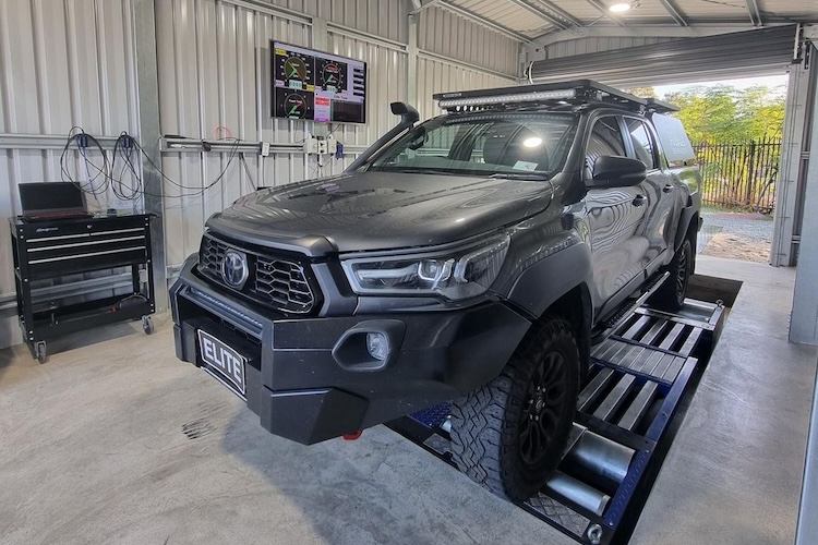 Dyno test being run as part of our Hilux upgrades